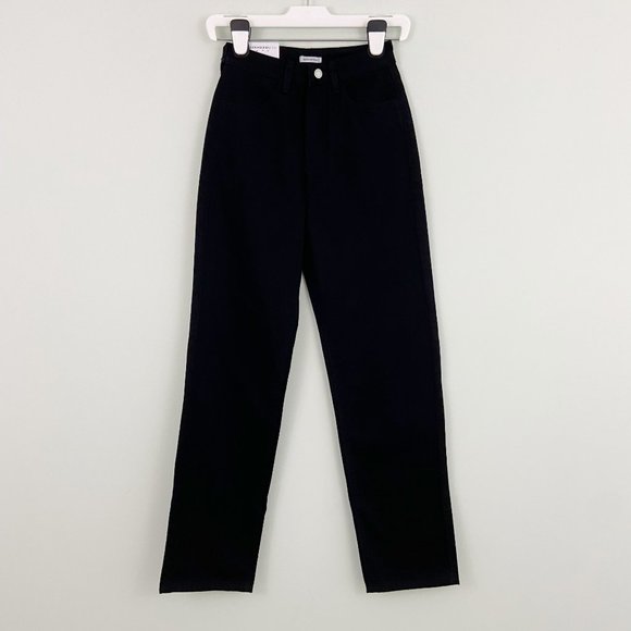 🌺SOLD🌺 NWT WeWoreWhat | Black High Waisted Straight Leg Mom Jeans 27 - Picture 2 of 7
